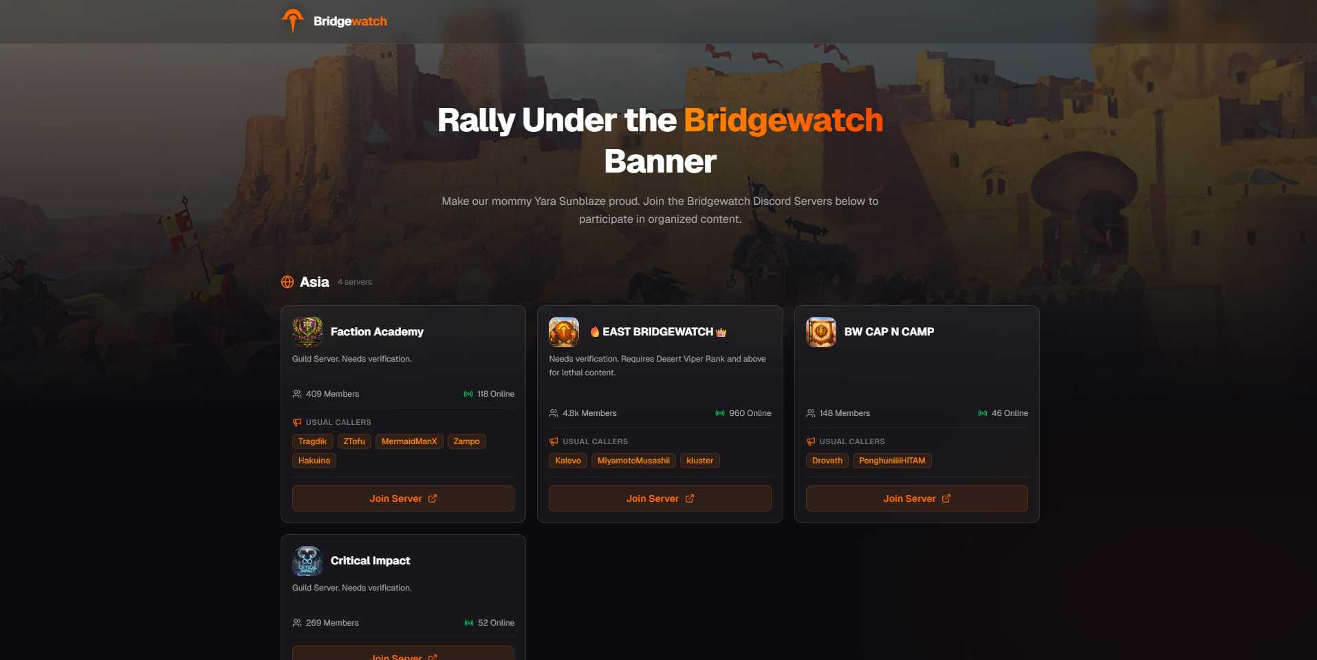 Bridgewatch Server Browser